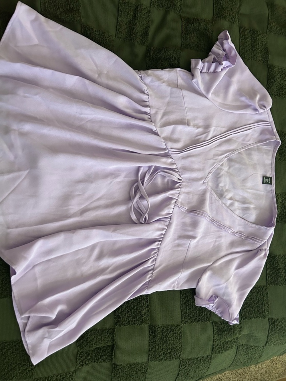 SHEIN Curve Lilac V-Neck Top